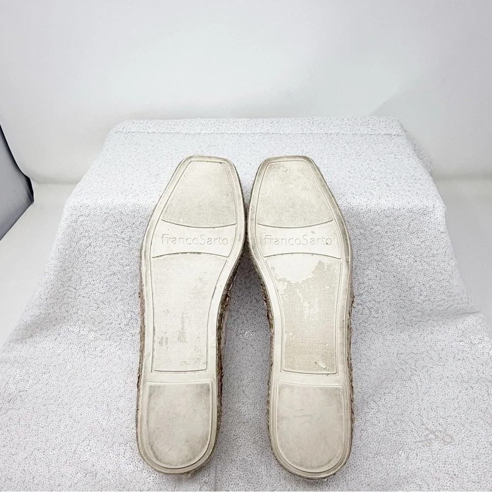 Franco Sarto Espadrille Kenna Snakeskin Espadrille Flats size 7.5W